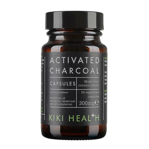 Kiki Health Activated Charcoal 50 Vegicaps, 4.2 x 4.2 x 8 cm