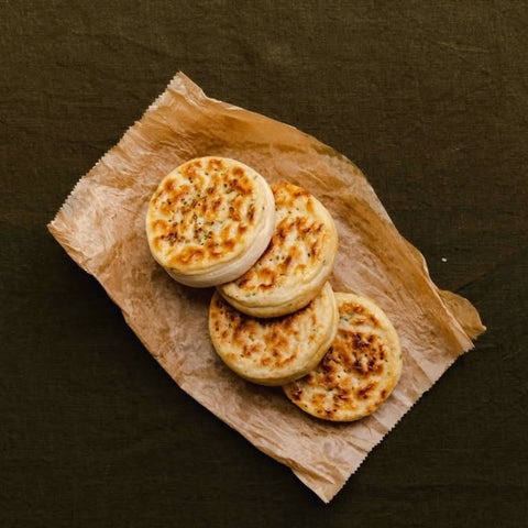 Fresh Crumpets, Made locally, 4 in a pack
