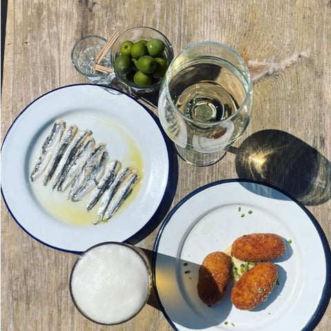 one glass of solara orange wine, romania with food