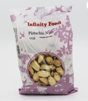 Infinity Organic Roasted and Salted Pistachios 125g