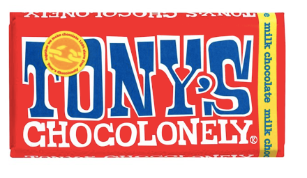 tony chocolonely milk chocolate 32% 180g smooth and creamy fairtrade milk chocolate bar