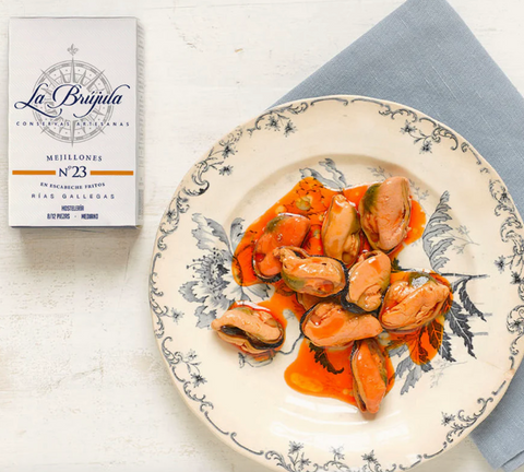 La Brujula Mussels in Escabeche (Pickle Sauce), 110g