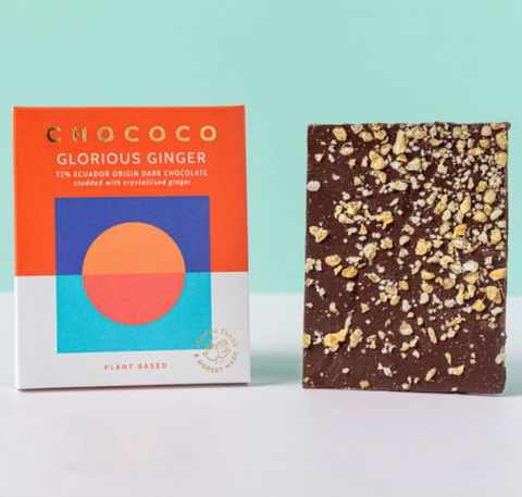 chococo bar glorious ginger 72 % Dark  75g