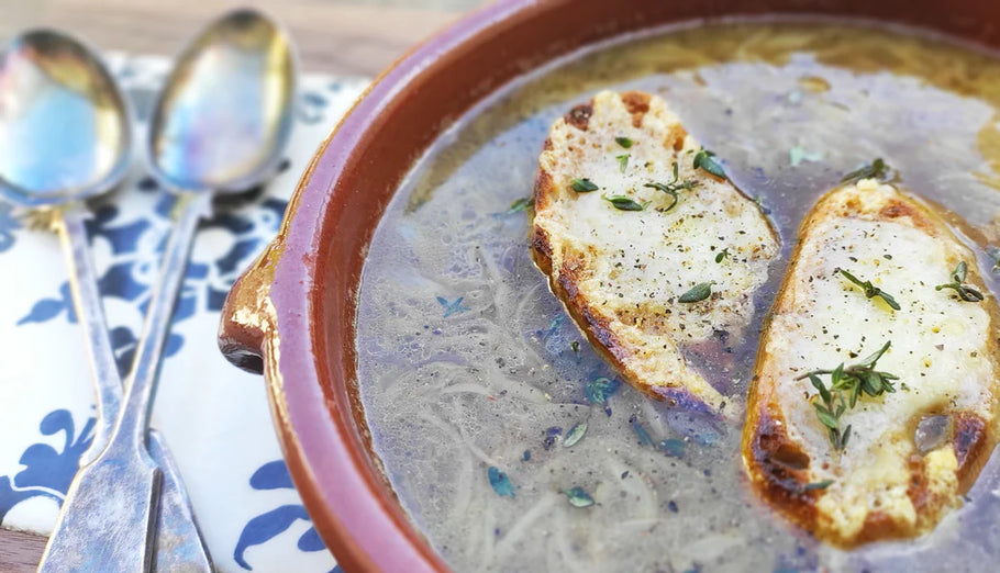 French Onion Soup supercharged with bone broth
