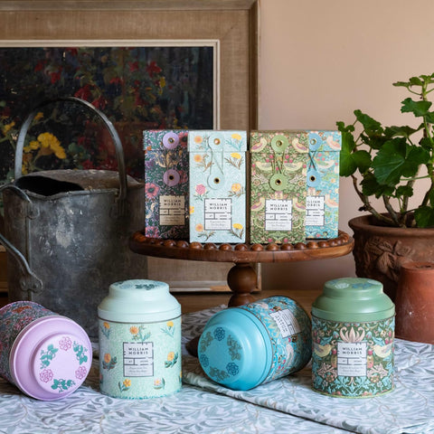 Selection of william morris teas in boxes and tins