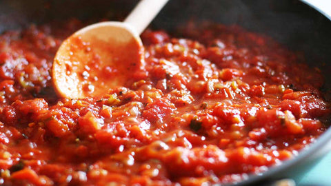 pasta sauce, tomato sauce for pasta, pesto for pasta.