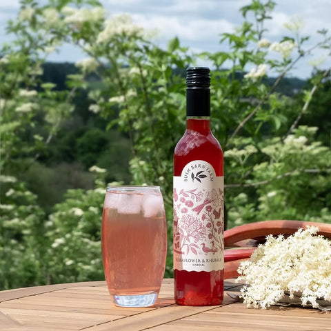 Bush Barn Farm - Elderflower & Rhubarb Cordial 500ml