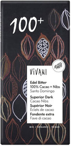 Superior Dark 100+ with cocoa nibs 80g