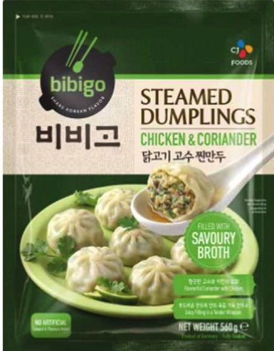 CJ Bibigo Chicken and Coriander steamed dumpling 560g - Collection Only