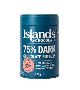 tin of islands 75% dark chocolate buttons
