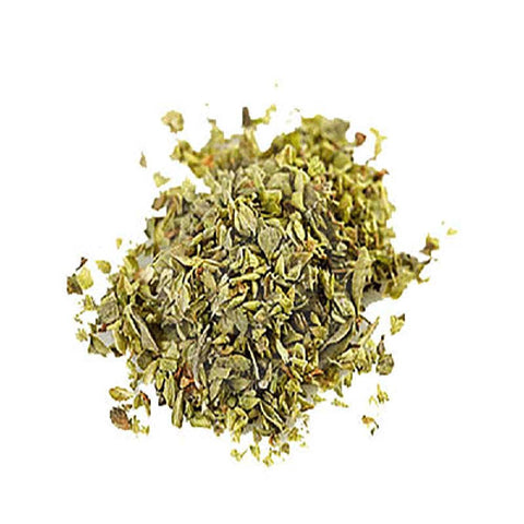 pile of oregano on white background