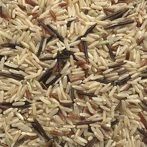 close up of rice mix