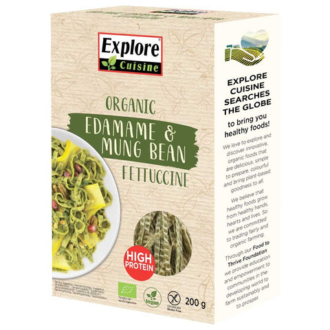 box of organic edamame and mung bean fettuccine