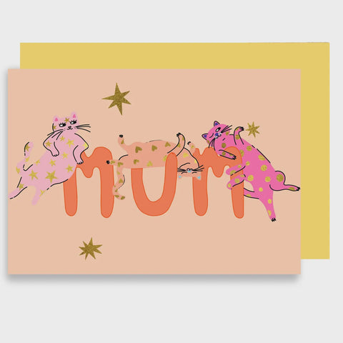 Cards - Mother's Day - Mum Cats Gold Foil