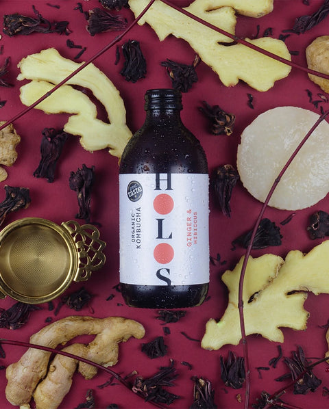 Holos Kombucha Organic Ginger & Hibiscus
