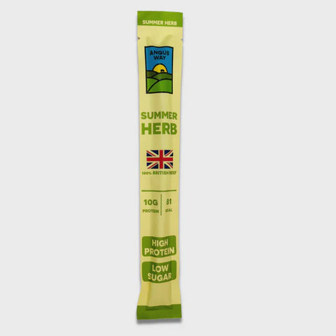High protein angus way beef stick on white background