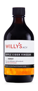 Willy's Organic Apple Cider Vinegar with The Mother Honey 500ml