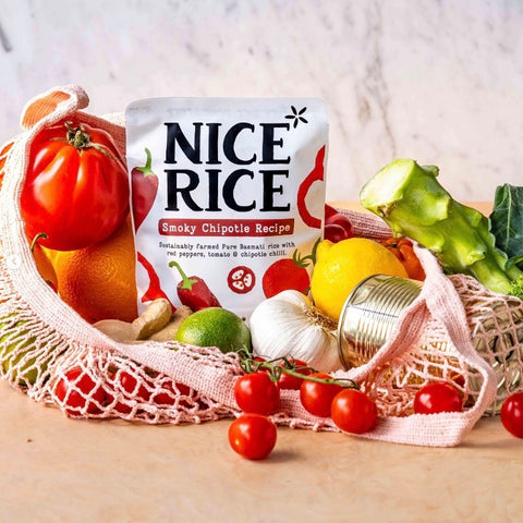 nice rice in shopping bag
