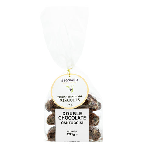 bag of seggiano tuscan handmade double chocolate cantuccini biscuits