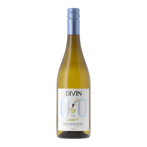 Wine bottle labeled 'DIVIN' on a white background