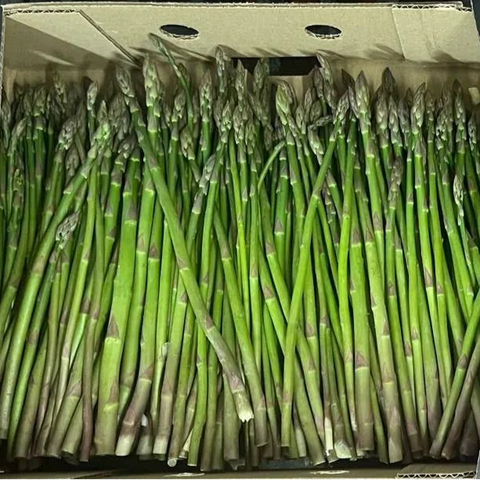 box of green asparagus