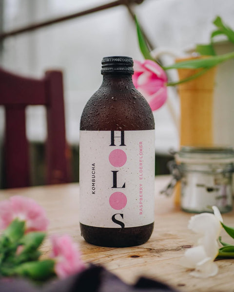 Holos Kombucha Organic Raspberry & Elderflower
