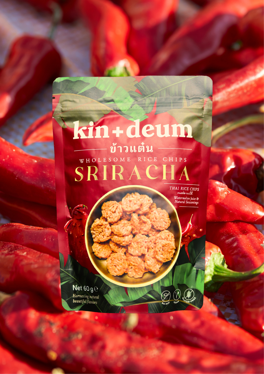 Kin Deum Thai Rice Chips Sriracha, 60g – Nourished Communities
