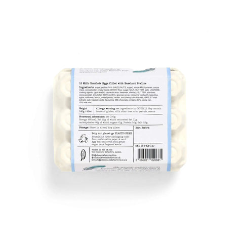 nutrition label on box on white background