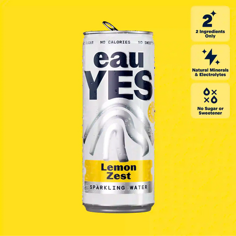 Eau Yes Sparkling Water - Lemon Zest 330ml