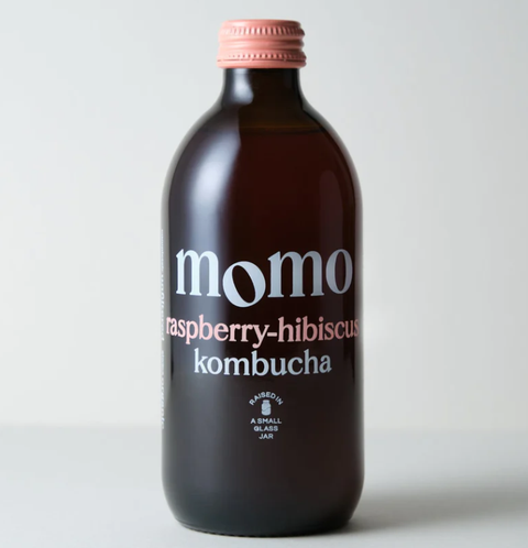 momo kombucha rasberry hibiscus 330ml