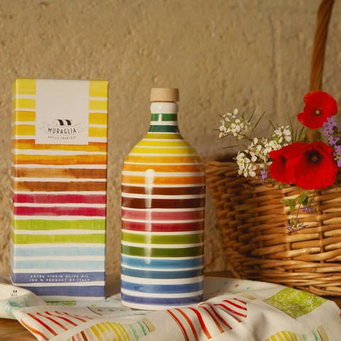 Muraglia Rainbow Extra Virgin Olive Oil: Ceramic Bottle 500ml