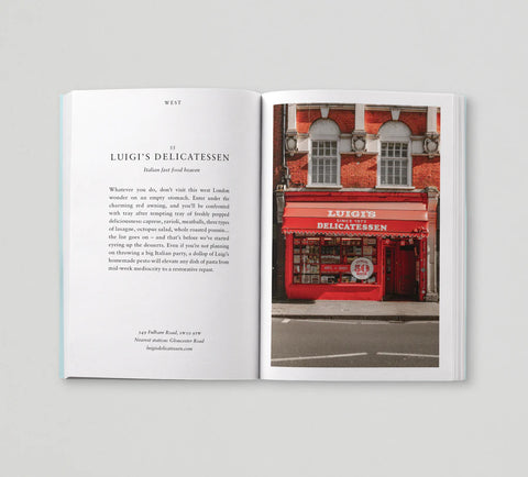 page in deli guide book for Luigi's Delicatessen