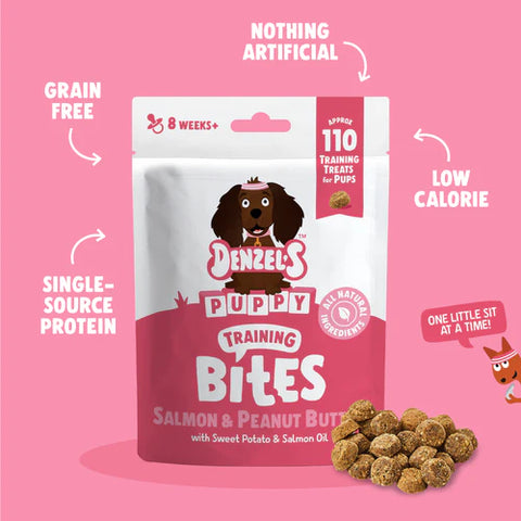 training bites on a pink background with facts