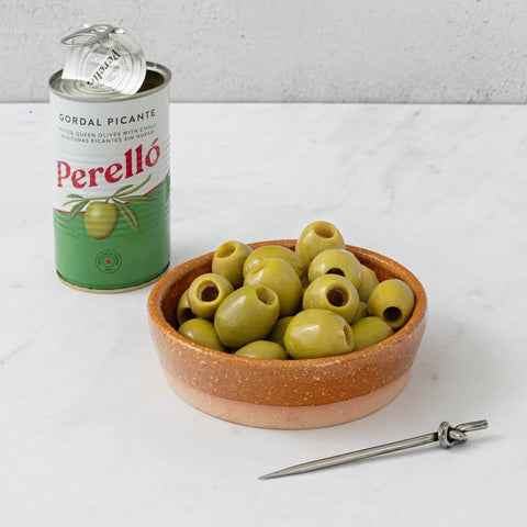 perello gordal olives in a dish 