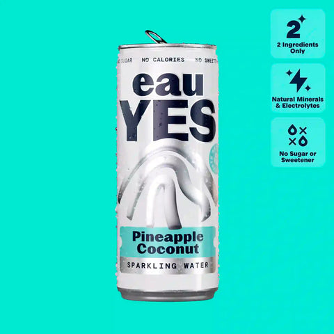 Eau Yes Sparkling Water - Pineapple Coconut 330ml