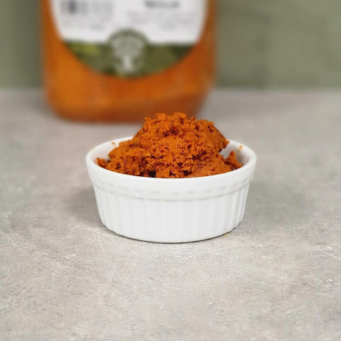 belazu vegan nduja veduya in a dish 