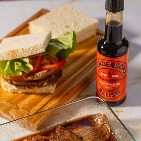 henderson’s relish 284ml on meat