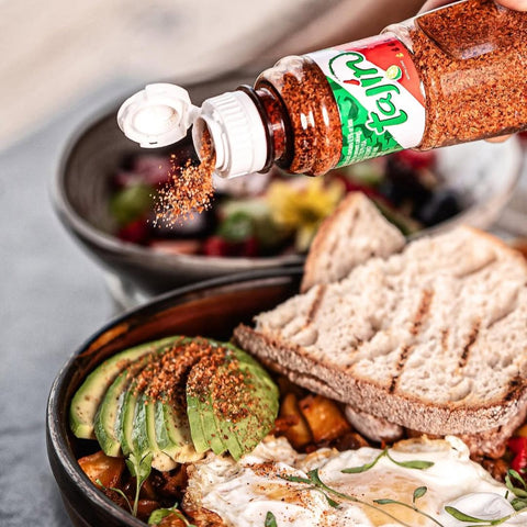 tajin chili lime seasoning on food