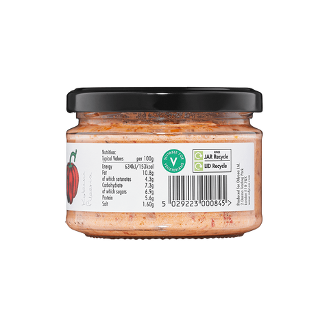 jar of meze with white background