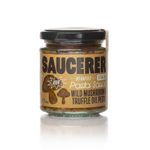 Jar of mushroom truffle pasta sauce