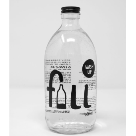 Detergent refill bottle (empty) - 500ml - hand soap, wash up, laundry, fabric, body wash etc.