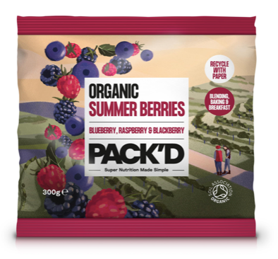 PACK'D Organic Summer Berry Blend, 300g (Frozen)