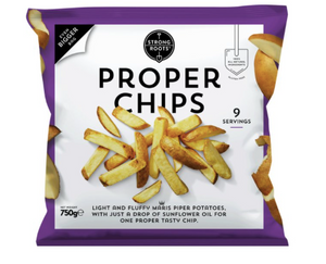 Over baked Potato Chips: Strong Roots 750g