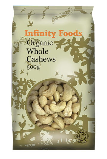 Infinity Foods - Organic Cashews Whole 250