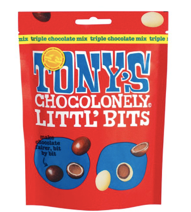 Tony chocolonely littl bits mix triple chocolate 100g