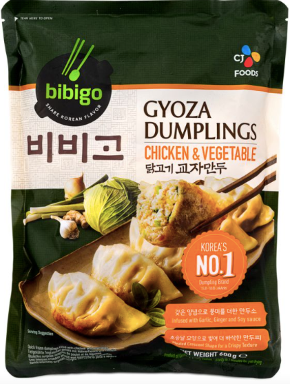CJ Bibigo Chicken and Vegetable Gyoza 600g