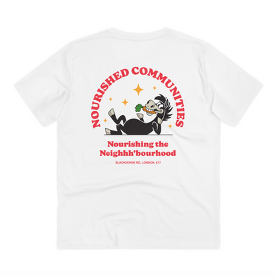 Nourishing the Neighhh'bouhood, Nourished Communities T-shirt Back