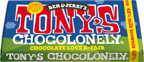 tony's chocolate bar on white background