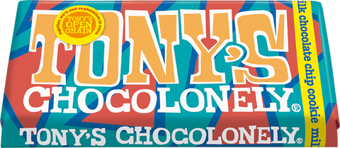 tony's chococolonely bar on white background
