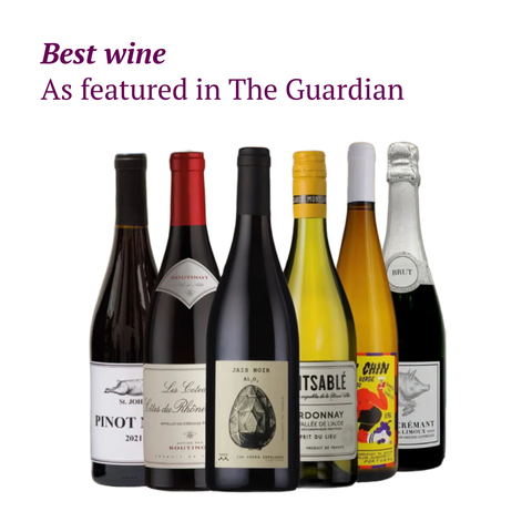 6 bottles of wine titled as featured in the Guardian
